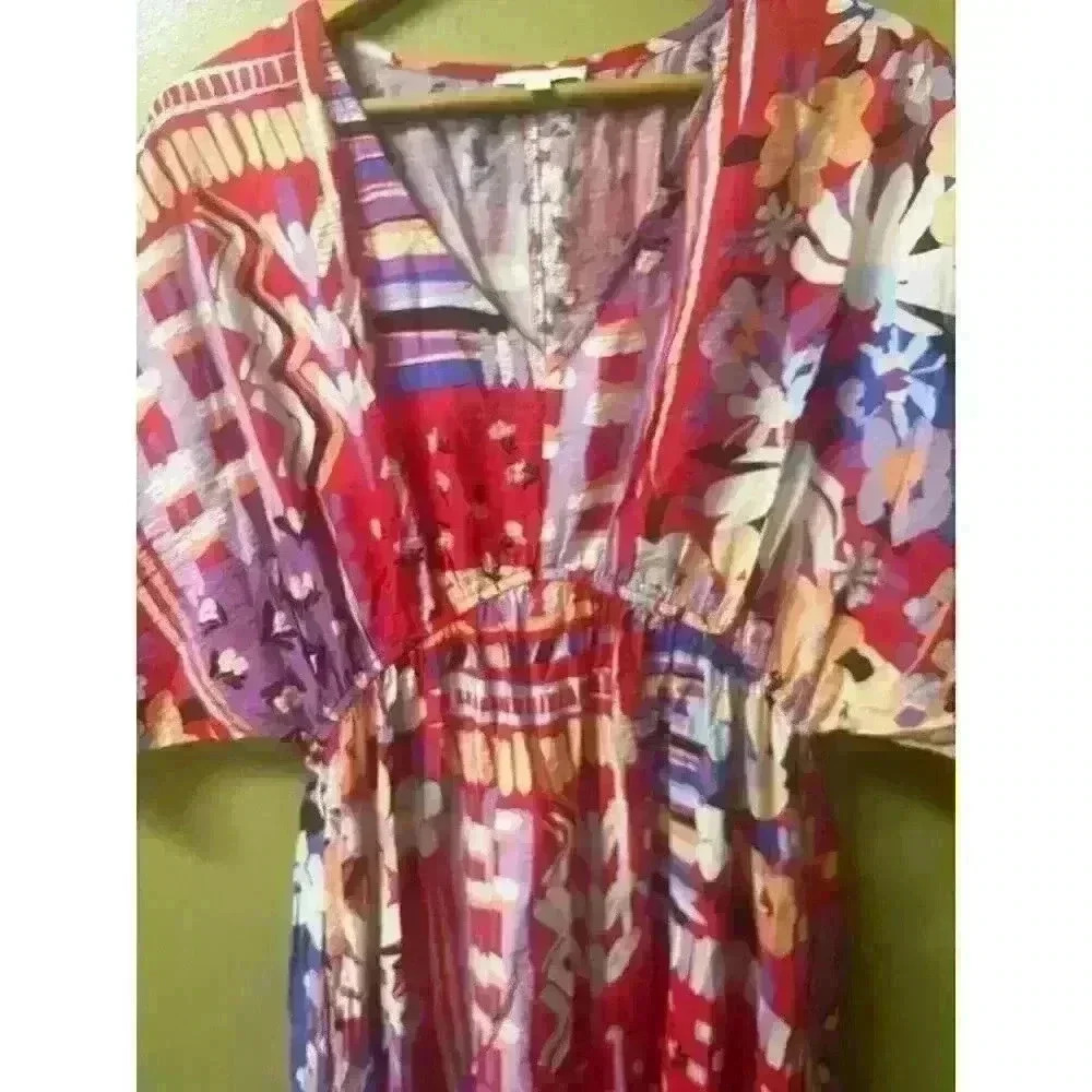 ODDY Pink and Purple Midi Dress - Picture 7 of 8